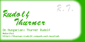 rudolf thurner business card